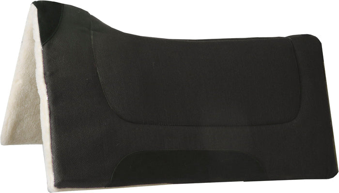 Blue Horse Brushed Wool Contoured Saddle Pad - 1211HZ - Black - 1