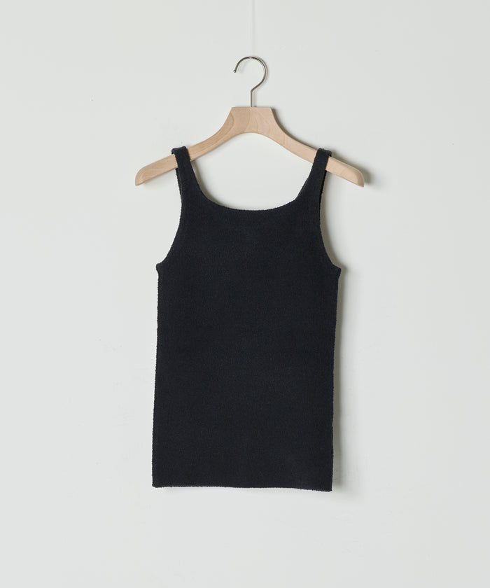 BOUCLE TANK TOP BLACK