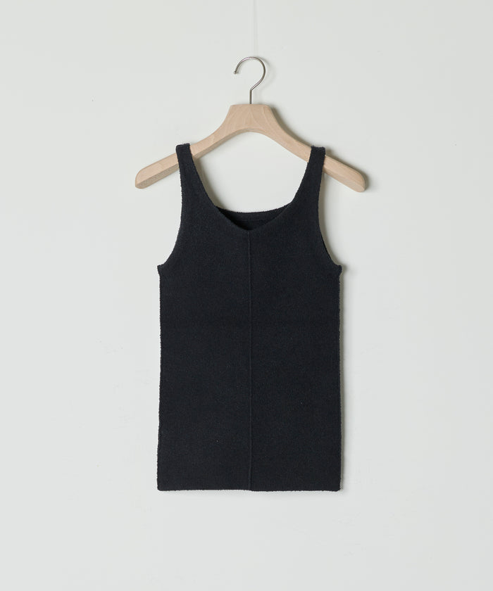 BOUCLE TANK TOP BLACK
