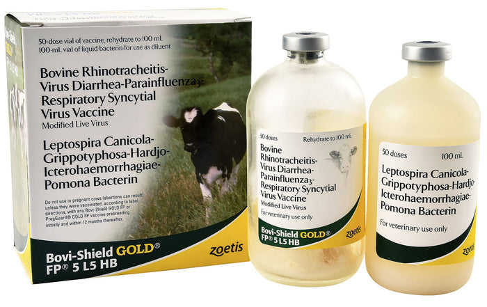 Bovi - Shield® Gold FP 5 L5 HB Cattle Vaccine - N2FB2 - 50 Dose Vial - 2