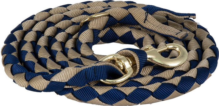 Braided 9' Loping Lead Rope - 1211JV - NAVY TAN - 4