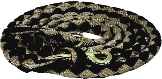 Braided 9' Loping Lead Rope - 1211JW - BLACK TAN - 5