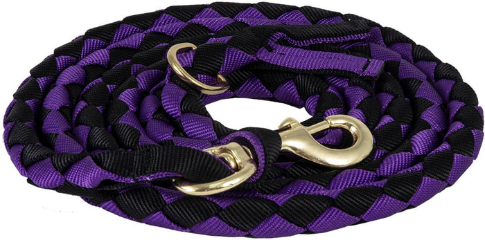 Braided 9' Loping Lead Rope - 1211JZ - PURPLE BLACK - 6