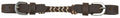 Buffalo Leather Curb Strap With Rawhide - BUF18 - Chocolate Rawhide - 1
