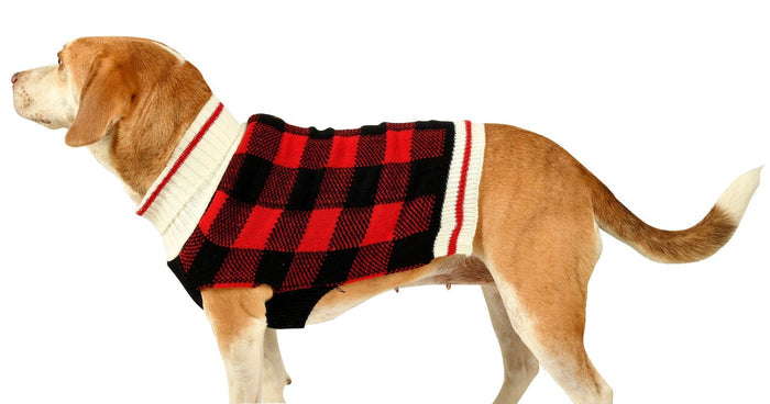 Buffalo Plaid Dog Sweater - RR1EH - XSmall - 1