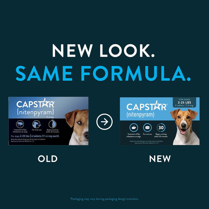 Capstar Oral Flea Treatment for Dogs - WVCA - 2 - 25 lbs - 6 tablets - 2
