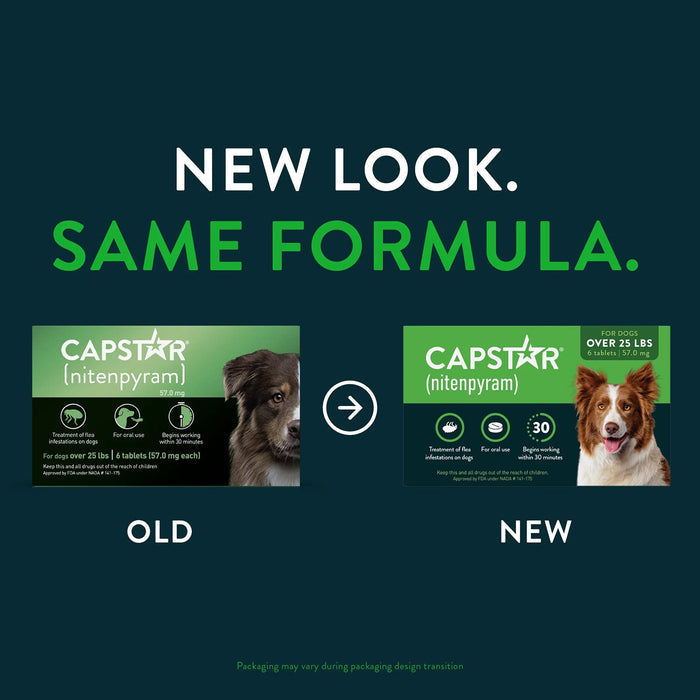 Capstar Oral Flea Treatment for Dogs - WVCB - 25 - 125 lbs - 6 tablets - 6