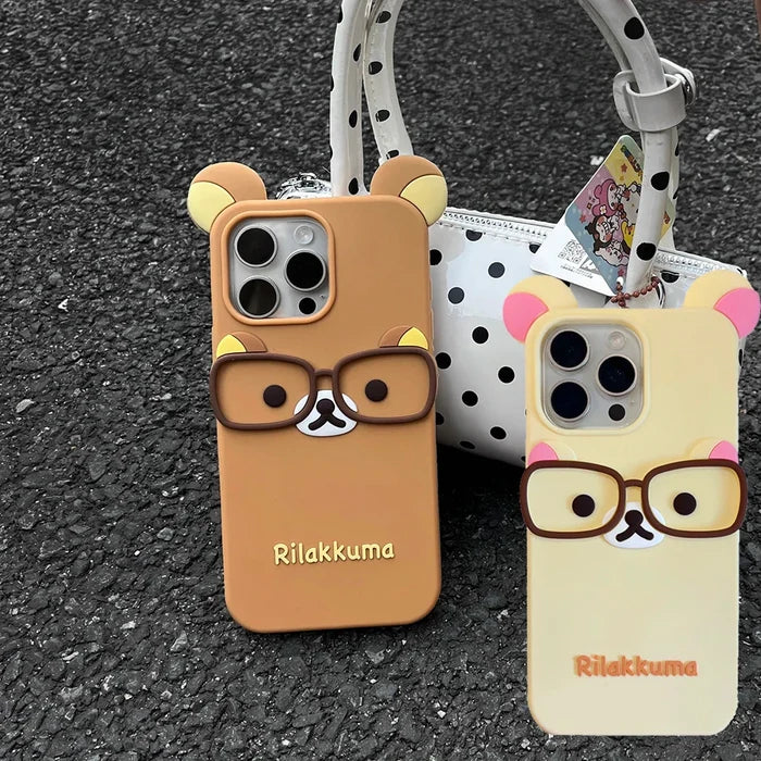 Cartoon Bear Glasses Rilakkuma Phone Case PhoneShells
