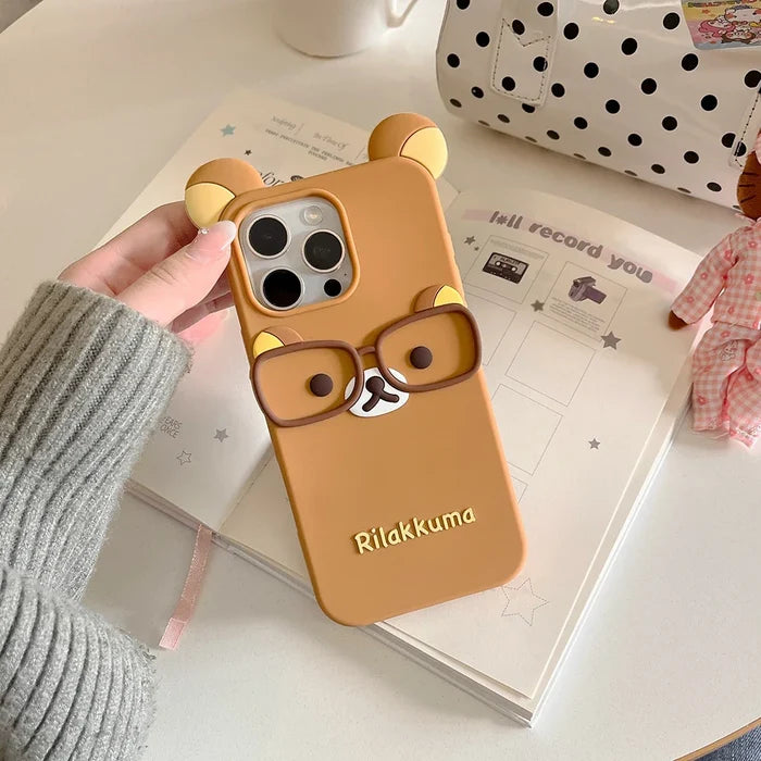 Cartoon Bear Glasses Rilakkuma Phone Case PhoneShells