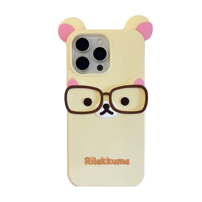 Cartoon Bear Glasses Rilakkuma Phone Case PhoneShells
