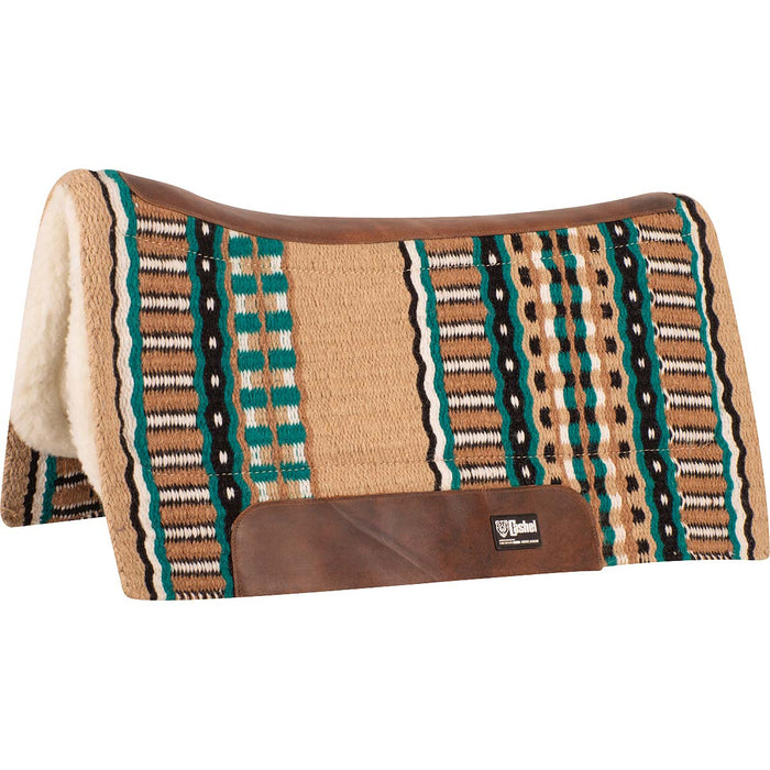 Cashel Blanket Top Performance Saddle Pad - QL1F9 - Tan & Green - 32" x 34" - 1