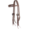 Cashel Guns & Roses Browband Headstall - QLFW - Chocolate - 3