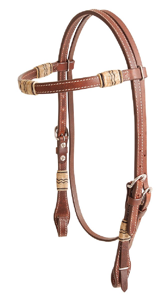 Cashel Rawhide Inlay Browband Headstall - QL1FX - Brown - 1