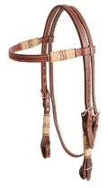 Cashel Rawhide Trim Browband Headstall - QL1FV - Brown - 1
