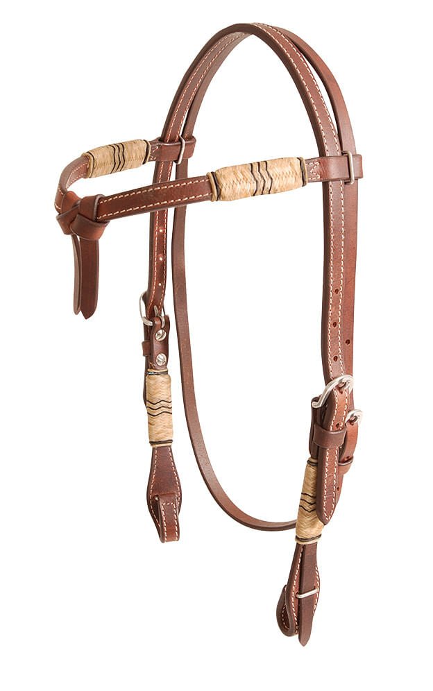 Cashel Rawhide Trim Futurity Browband Headstall - QL1FW - Brown - 1