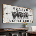 Cattle Ranch Rustic Sign Tailored Canvases