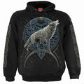 CELTIC WOLF - Hoody Black Spiral USA