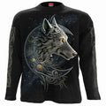 CELTIC WOLF - Longsleeve T-Shirt Black Spiral USA