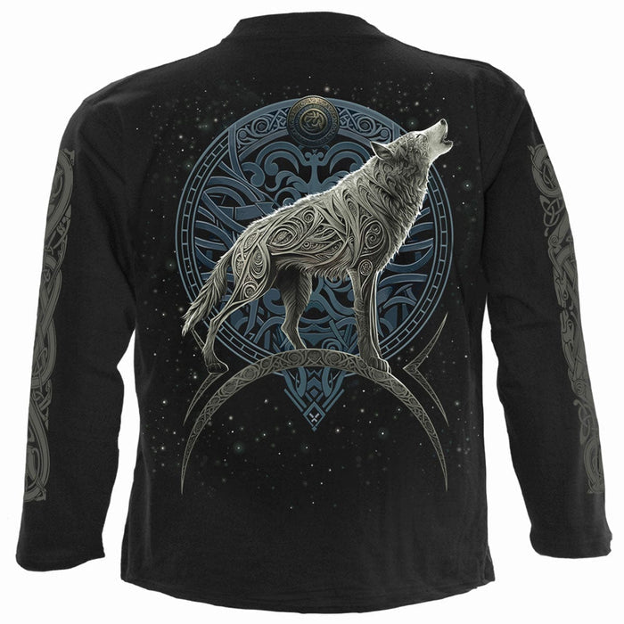 CELTIC WOLF - Longsleeve T-Shirt Black Spiral USA