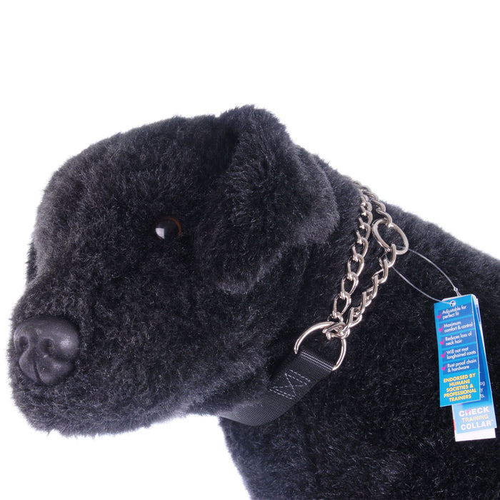 Check - Choke Dog Training Collar - C23H - Black - 3/4"W x 14" - 20"L - 4