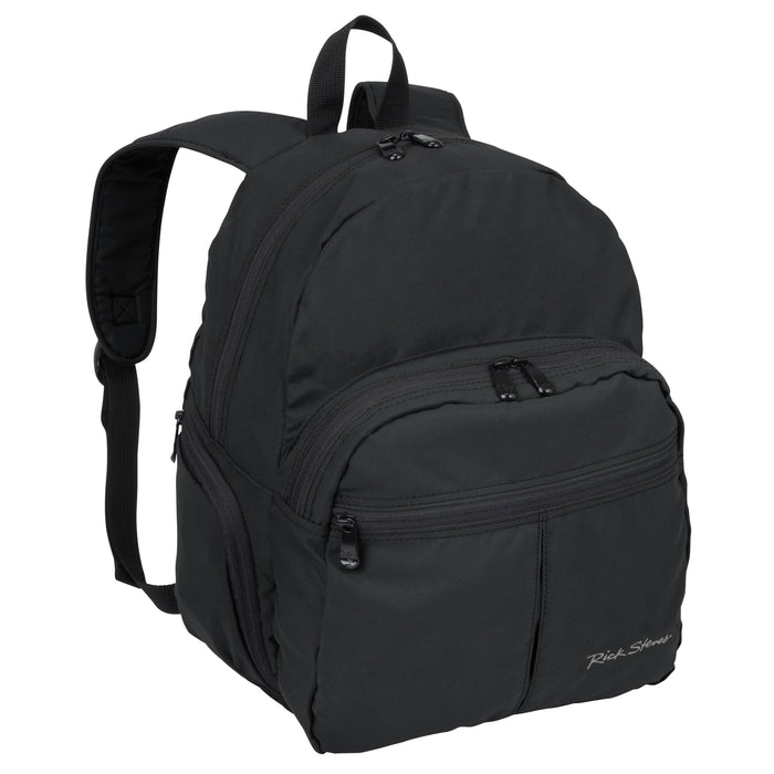 black microfiber day pack front