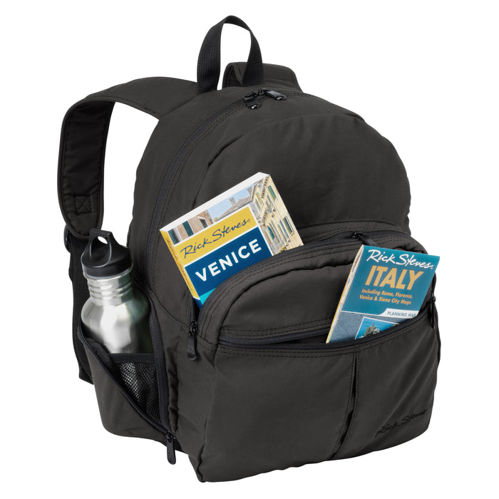 graphite microfiber day pack packed