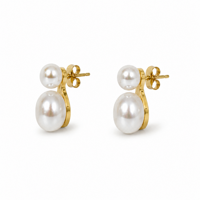 Classic Double Freshwater Pearl Earrings Ellisonyoung.com