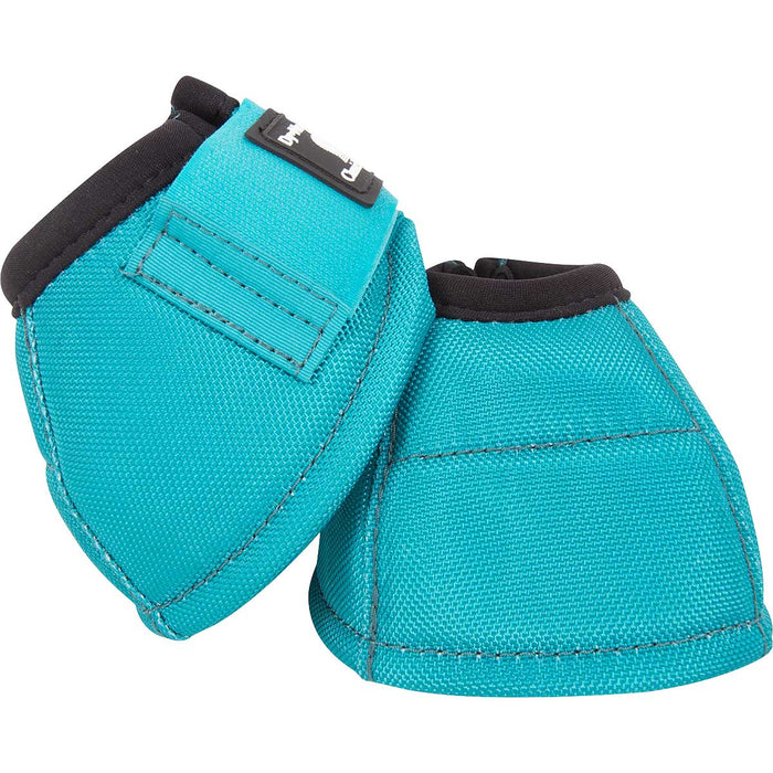 Classic Equine DyNo Turn Bell Boots for Horses, 2 - Pack – Durable Shock - Absorbing Hoof Protection - CR1RE - Aqua - Large - 1