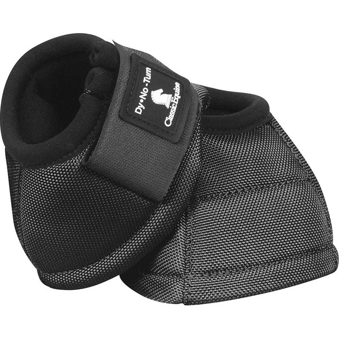 Classic Equine DyNo Turn Bell Boots for Horses, 2 - Pack – Durable Shock - Absorbing Hoof Protection - CR1R5 - Black - XLarge - 2