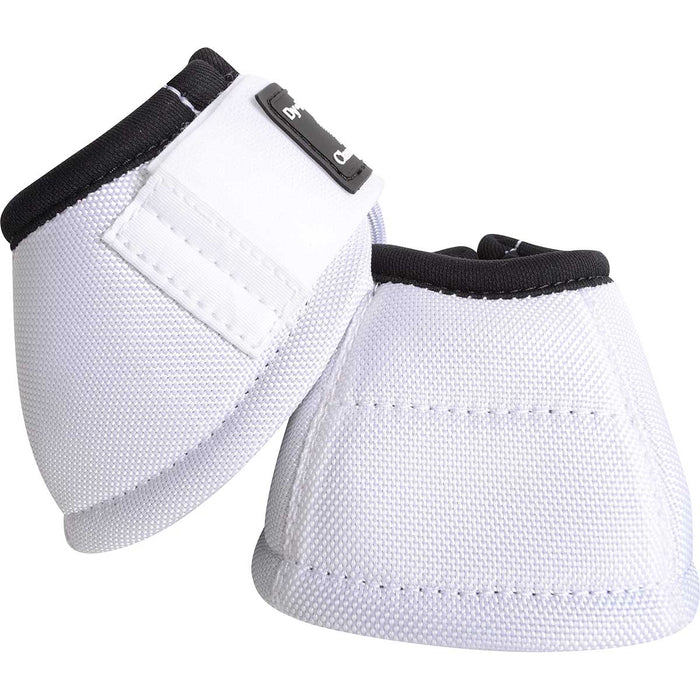 Classic Equine DyNo Turn Bell Boots for Horses, 2 - Pack – Durable Shock - Absorbing Hoof Protection - CR1R6 - White - XLarge - 7