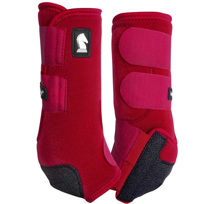 Classic Equine Legacy 2 Neoprene Front Protective Boots for Horses, Pair - CR1S9 - Crimson - Medium - 2 ct - 2