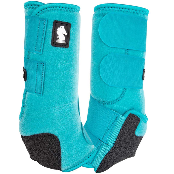 Classic Equine Legacy 2 Neoprene Front Protective Boots for Horses, Pair - CR1RY - Aqua - Medium - 2 ct - 4