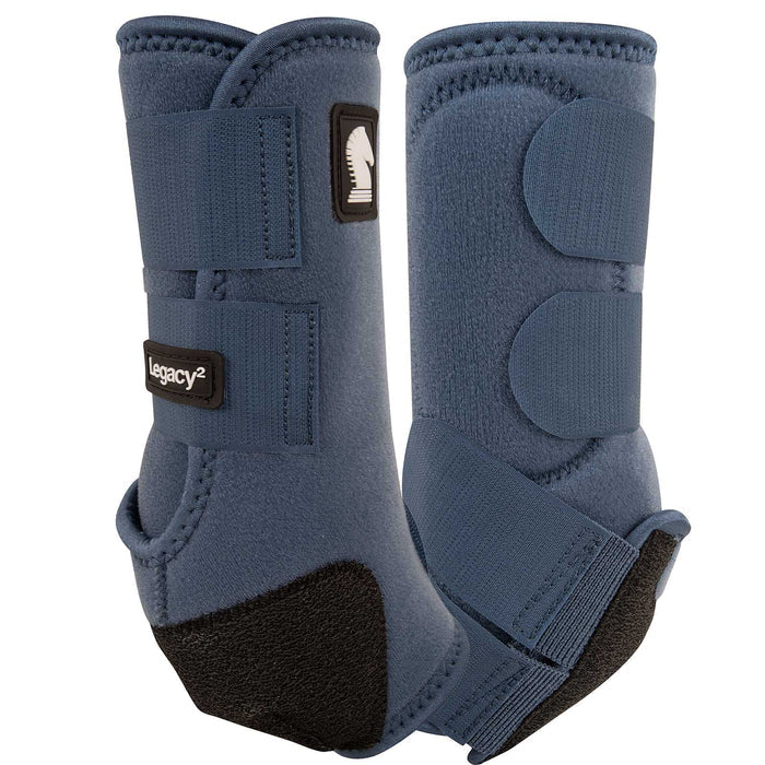 Classic Equine Legacy 2 Neoprene Front Protective Boots for Horses, Pair - CR1S1 - Dark Denim - Medium - 2 ct - 7