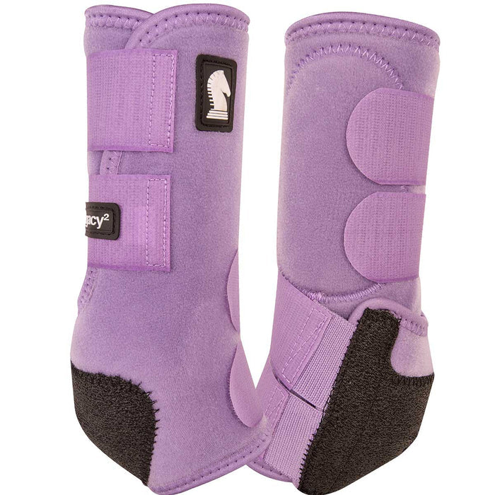 Classic Equine Legacy 2 Neoprene Hind Protective Boots for Horses, Pair - CR1SP - Lavender - Large - 2 ct - 2