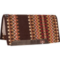 Classic Equine Wool Top Saddle Pad - CR1QJ - Coffee & Red - 34" x 38" - 1