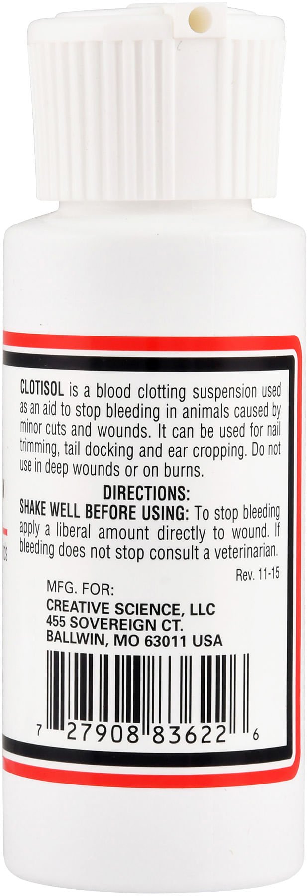 Clotisol Blood Clotting Suspension for Animals, 2 oz - 1036 - 2