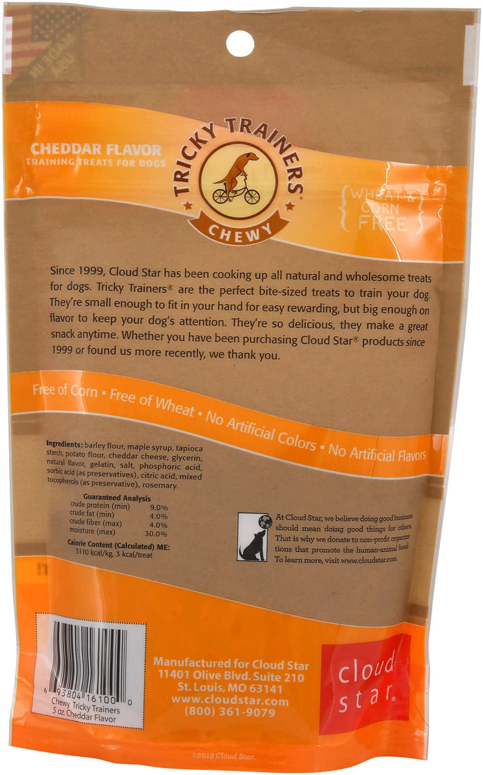 Cloud Star Chewy Tricky Trainers Soft & Chewy Training Treats for Dogs - All - Natural, Low - Calorie - 7CC2 - Cheese - 5 oz - 2