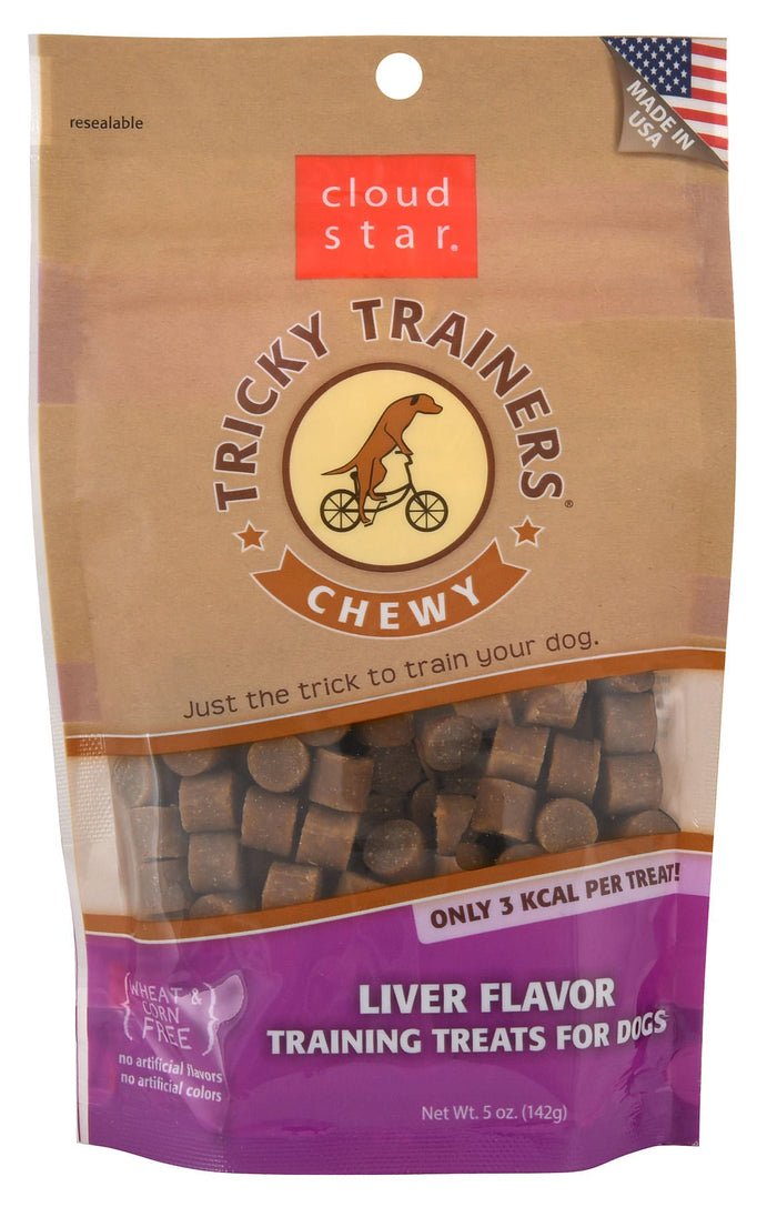 Cloud Star Chewy Tricky Trainers Soft & Chewy Training Treats for Dogs - All - Natural, Low - Calorie - 7CC3 - Liver - 5 oz - 3