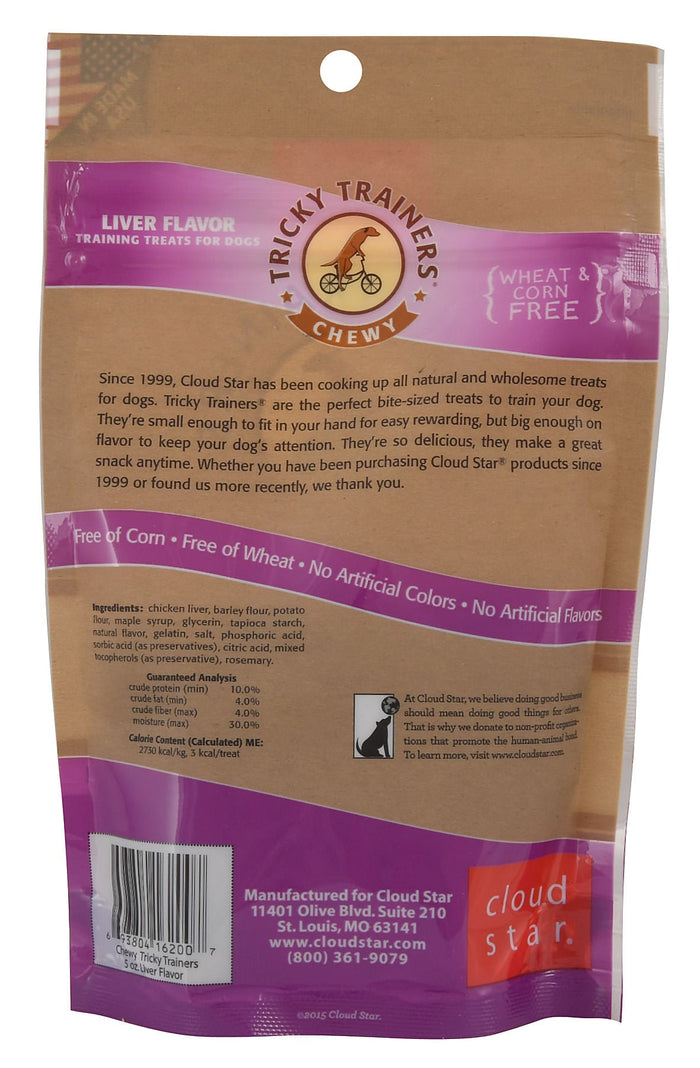Cloud Star Chewy Tricky Trainers Soft & Chewy Training Treats for Dogs - All - Natural, Low - Calorie - 7CC3 - Liver - 5 oz - 4