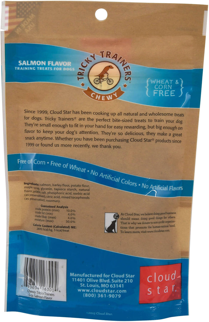 Cloud Star Chewy Tricky Trainers Soft & Chewy Training Treats for Dogs - All - Natural, Low - Calorie - 7CC4 - Salmon - 5 oz - 6