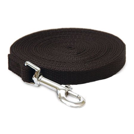 Coastal Pet Cotton Web Dog Training Lead - C2ZB - Black - 6 ft Long - 1