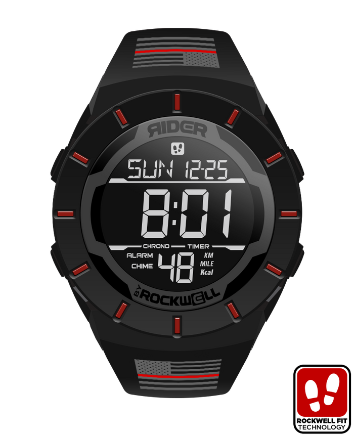 Coliseum Fit™ Firefighter - Freedom Edition (Black/Red) Watch Rockwell Time