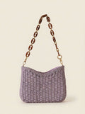 Colorful Woven Straw Shoulder Bag LINTICO