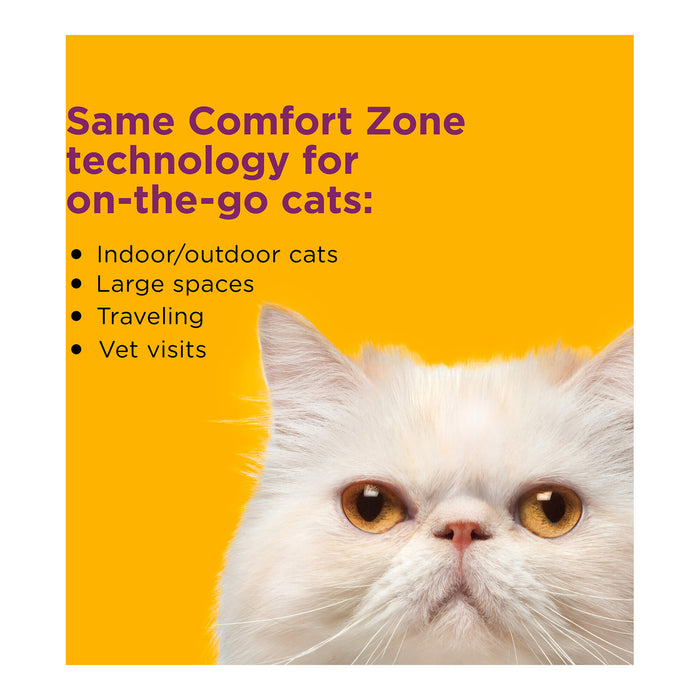 Comfort Zone Cat Calming Pheromone Collar, Anxiety & Stress Relief Aid, Breakaway Design, White - FA4L - 2pk - 3