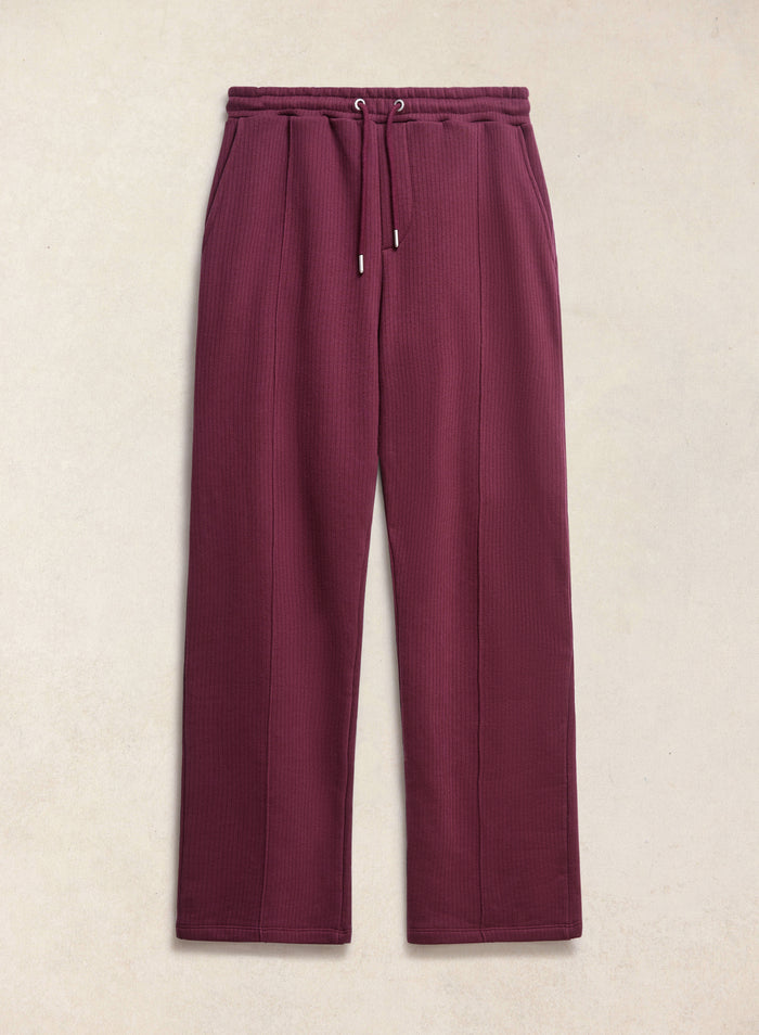 Conrad Straight Leg Trackpants | Cotton | Burgundy