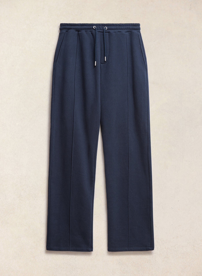 Conrad Straight Leg Trackpants | Cotton | Navy