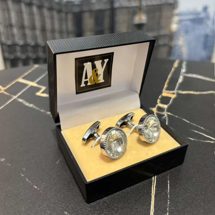 Crustal White Cufflinks
