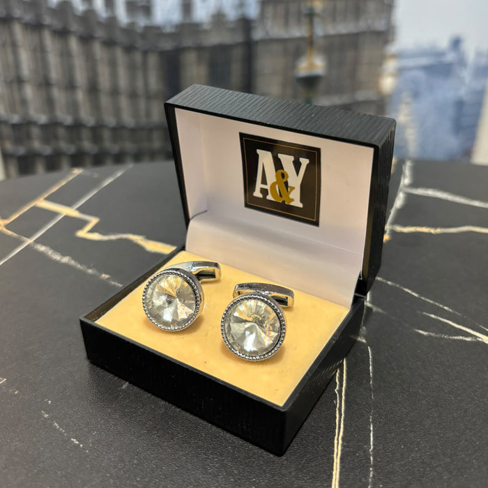 Crustal White Cufflinks