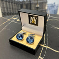 Crystal Blue Cufflinks