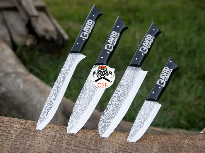 Custom Logo Handles Knives with Etching cskforged